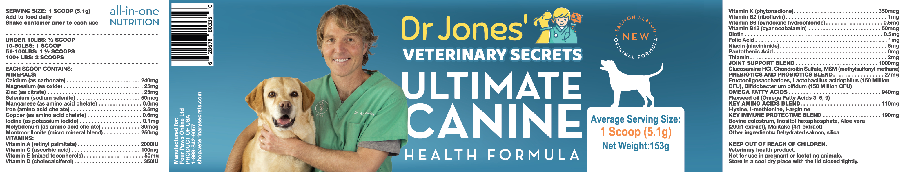 Dr. Jones' Ultimate Canine Health Formula All Natural Nutritional